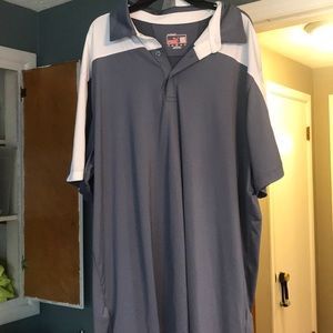 Men’s Puma Gray Polo with white detail
